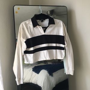 Long Sleeve Cropped Rugby Shirt